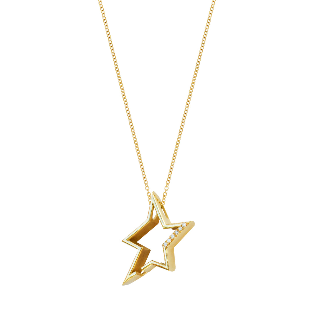 Diamond Star Charm Necklace | Sustainable Gold Necklace by FUTURA