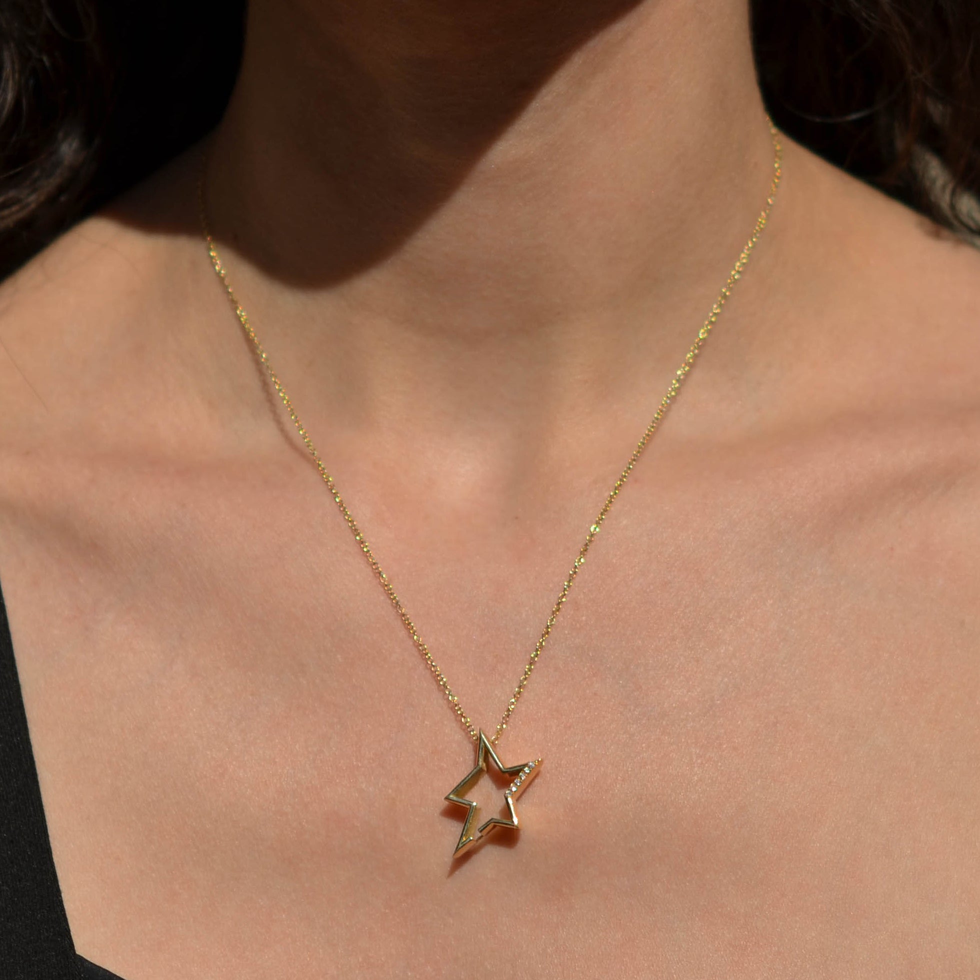 Diamond Star Charm Pendant