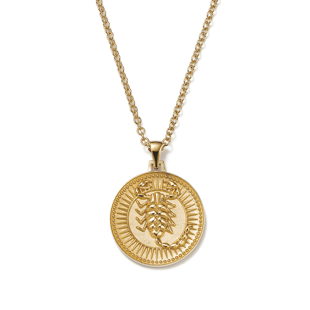 Scorpio The Hermit Tarot Inspired Zodiac Necklace - Gold Filled - Veeaien  Designs